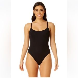 Anne Cole Vintage High Leg Maillot One Piece
